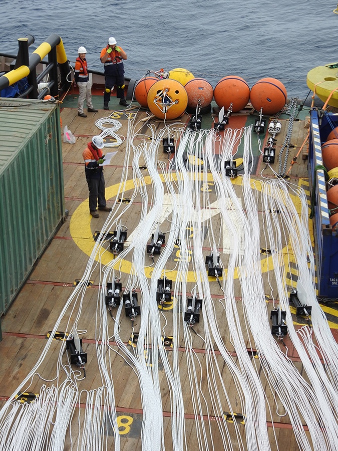 Original Photo of DeepWater Buoys on Deck Total Mooring