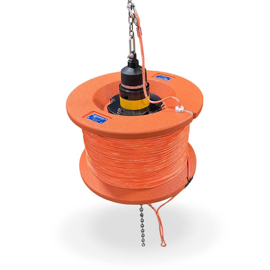 DeepWater Buoyancy Anchor Recovery Spool with acoustic release and recovery line